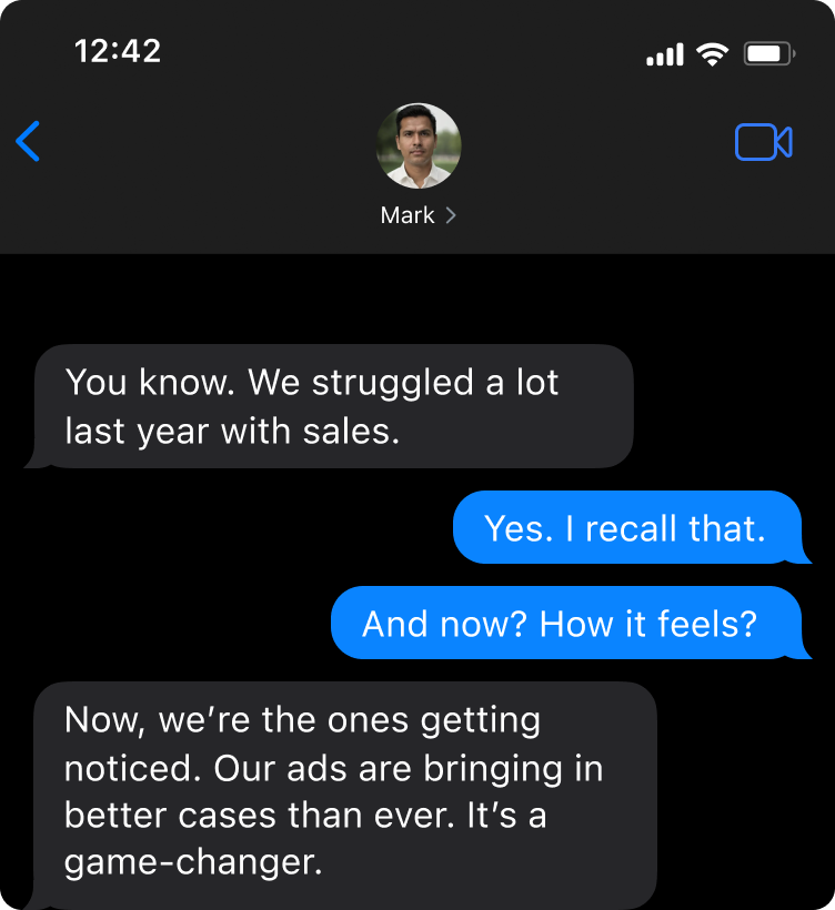 Transcript - Keyboard Collapsed - Dark - iPhone